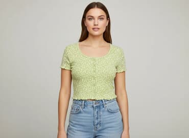 cropp bluzki z krótkim rękawem: FB Sister, Top damski, rozmiar M — 7