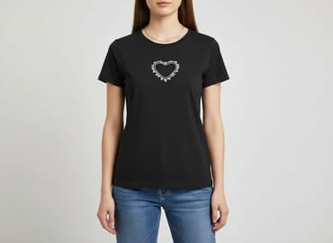 t shirt damski z cyrkoniami: T-shirt damski, rozmiar S — 5