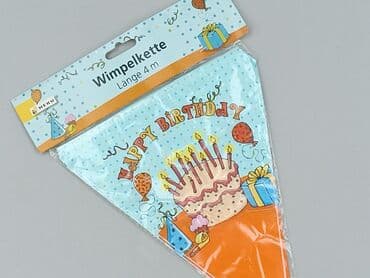 Inny wystrój domu: Girlanda urodzinowa "Wimpelkette" o długości 4 metrów, idealna do