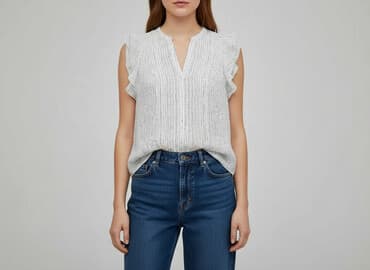 szara bluzka h m: H&M Conscious, Bluzka damska, rozmiar XS — 7