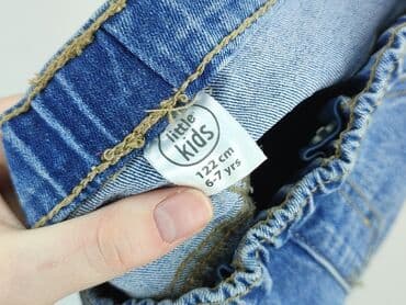 legginsy ocieplane 110: Spodnie jeansowe, Little kids, 7 lat, 116/122, stan - Bardzo dobry — 5