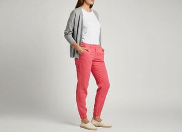 joggery damskie letnie: Carry, Spodnie materiałowe damskie, rozmiar M — 6