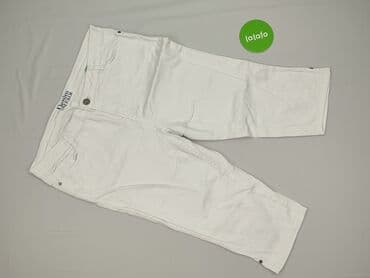 biale szerokie jeansy: Denim, Spodnie 3/4 damskie, rozmiar XL — 2