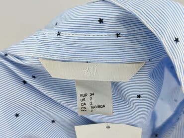 niebieska satynowa sukienka zara: H&M, Сорочка жіноча, розмір XS — 4