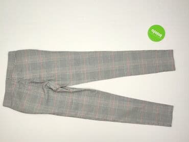 jakie rajstopy do bialej sukienki: Material trousers for women, size S (EU 36) — 3