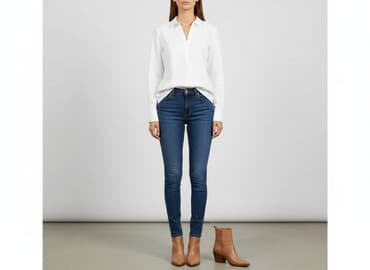 dluga biala koszula: Marie Lund, Bluzka damska, rozmiar L — 6