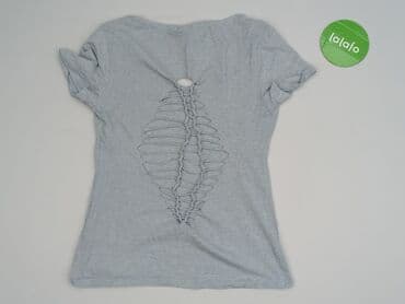 bluzki z dekoltem v na plecach: Basic, T-shirt damski, rozmiar M — 4