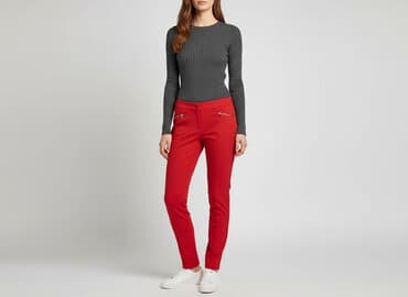 piękne czerwone sukienki na wesele: Orsay, Spodnie materiałowe damskie, rozmiar XS — 7