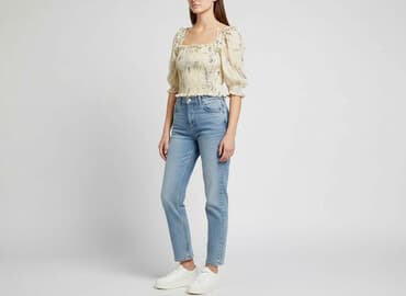 bluzy damskie duże rozmiary: H&M, Top damski, rozmiar L — 7