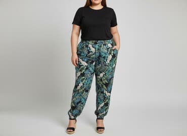 shein piżamy damskie: Shein, Spodnie materiałowe damskie, rozmiar 4XL — 7