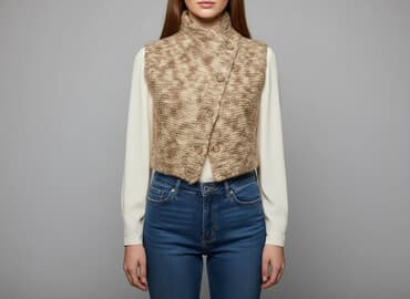 Hand Knitted, Kamizelka damska, rozmiar One size