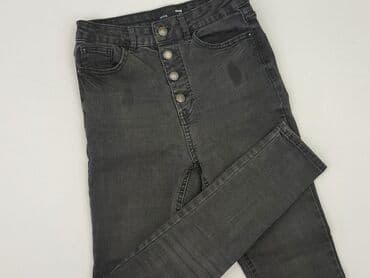 legginsy z wysokim stanem modelujące: Jeansy damskie, S — 1