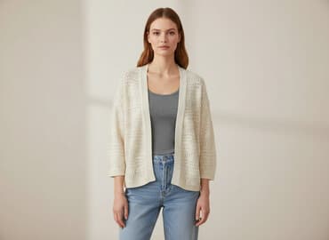 sweter w chmurki reserved: Reserved, Kardigan damski, rozmiar M — 6