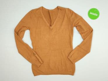 sweter z dekoltem v: Sweter damski, rozmiar One size — 2