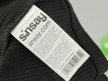 czarne prążkowane bluzki: Sinsay, Top damski, rozmiar L — 5