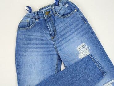 elegancki kombinezon kombinezon z szerokimi nogawkami: Spodnie jeansowe, Reserved, 11 lat, 146, stan - Bardzo dobry — 1