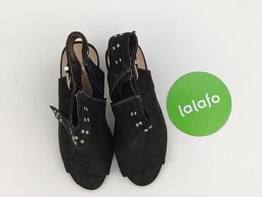 ccc srebrne sandały na obcasie: Sandały damskie, rozmiar 38 — 3