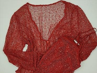 inne: Ceglany, ażurowy komplet damski – bolerko + top na ramiączkach - — 1