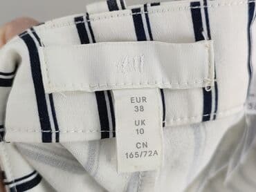 spodnie z lampasami h m: H&M, Material trousers for women, size M — 5