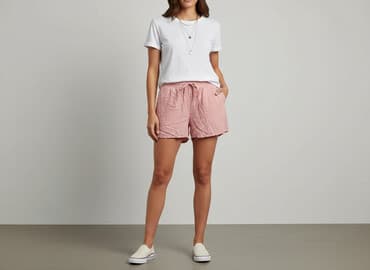 różowe krótkie spodenki damskie: Szorty damskie, rozmiar S — 8