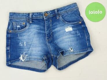 spodenki jeansowe z wysokim stanem pull and bear: Bershka, Szorty damskie, rozmiar M — 2