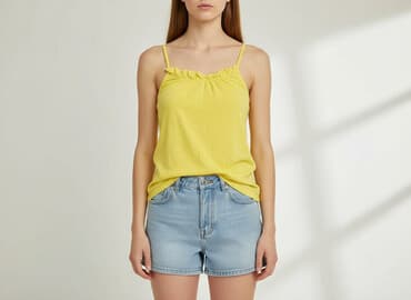 koszulka na ramiączkach jedwabna: T-shirt damski, rozmiar S — 5