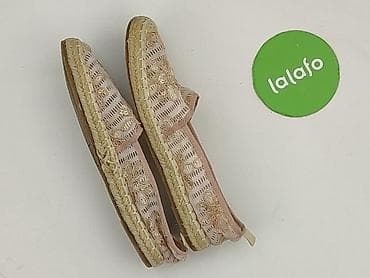 comfortable buty: Damskie espadryle w kolorze pudrowego różu z ozdobną, ażurową cholewką — 4