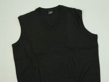brandy sweter: Męski bezrękawnik/sweter bez rękawów, czarny. - Krój: klasyczny — 1