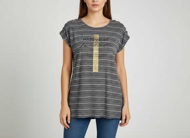 szara bluzka damska: Bluzka damska, rozmiar S — 7