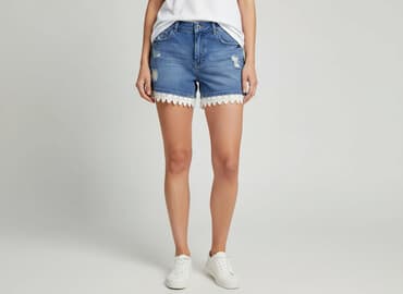 krótkie spodenki dsquared: JDY DENIM, Szorty damskie, rozmiar M — 8