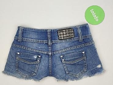 cropped blue jeans: Szorty damskie, rozmiar M — 3