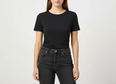 t shirt basic hm: H&M Basic, T-shirt damski, rozmiar S — 1