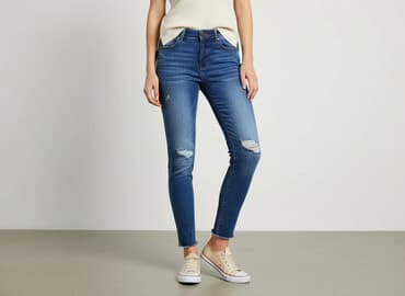 polskie jeansy prl poznań: SZACHOWNICA, Jeansy damskie, rozmiar S — 1