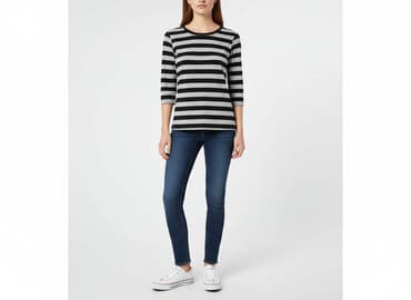 szara bluzka h m: H&M, Bluzka damska, rozmiar M — 6
