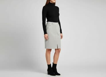 srebrne spódnice ołówkowe: Women`s skirt, size S — 1