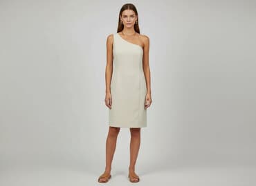 sukienki beżowe midi: Sukienka damska, rozmiar L — 6