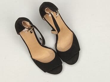steve madden sandały czarne: H&M, Sandały damskie, rozmiar 37 — 1