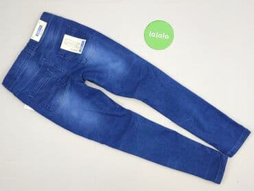 spodnie ze skóry dla dziewczynki: Spodnie jeansowe, Little kids, 9 lat, 128/134, stan - Idealny — 3