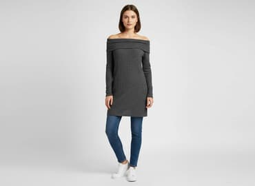 bluzki z golfem: Tunika damska, rozmiar L — 6