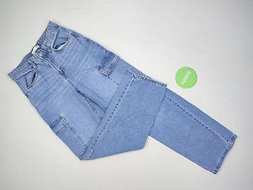 cargo pull and bear: Denim, Spodnie cargo damskie, rozmiar S — 2