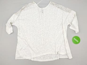 bluzka pod marynarkę plus size: Blue, Bluzka damska, 8XL — 2