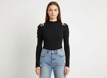 body new yorker czarne: Bershka, Body damskie, rozmiar S — 1