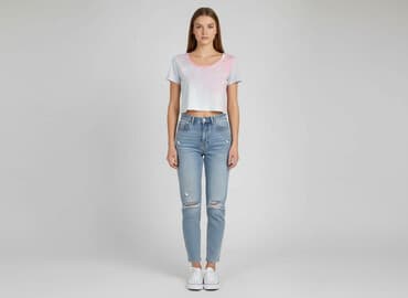 tie diy t shirty: Top damski, rozmiar S — 1