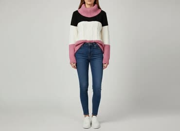 bluzki z golfem: Sweter damski, rozmiar S — 7