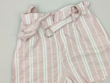 krótkie spodenki z wysokim stanem w paski: Szorty damskie, rozmiar S — 2