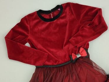 simple trencz: Dress, 5-6 years, 110-116 cm, condition - Perfect — 1