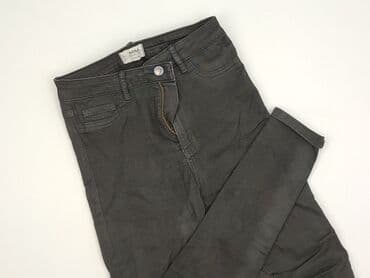 szare szerokie jeansy: Jeansy damskie, rozmiar M — 1
