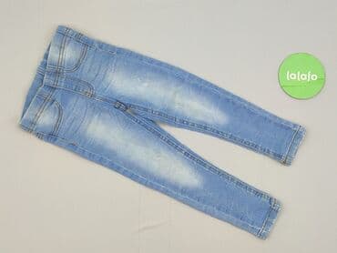 kombinezony i ogrodniczki dziewczęce 0 3 lata: Spodnie jeansowe, Little kids, 3-4 lat, 104, stan - Bardzo dobry — 2