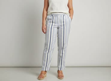 biale szerokie jeansy: Caroline Biss, Spodnie materiałowe damskie, rozmiar XL — 7