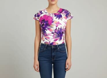 bluzki sweterkowa z krótkim rękawem: Bluzka damska, rozmiar S — 1